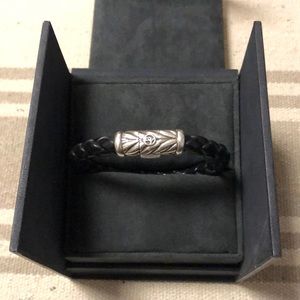 David Yurman Men's Black Chevron bracelet 8mm